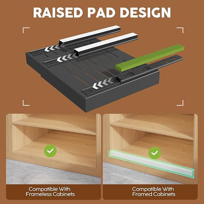 Seinloes 4 Pack Expandable Width Pull Out Cabinet Organizer 21" Deep - Image 2