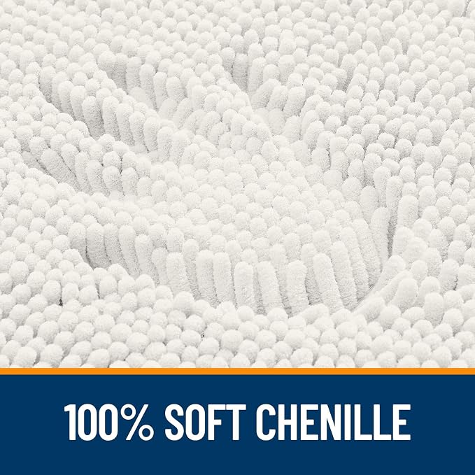 OLANLY Large Bathroom Rugs 40x24, Extra Soft Absorbent Chenille Bath Rugs - Image 3
