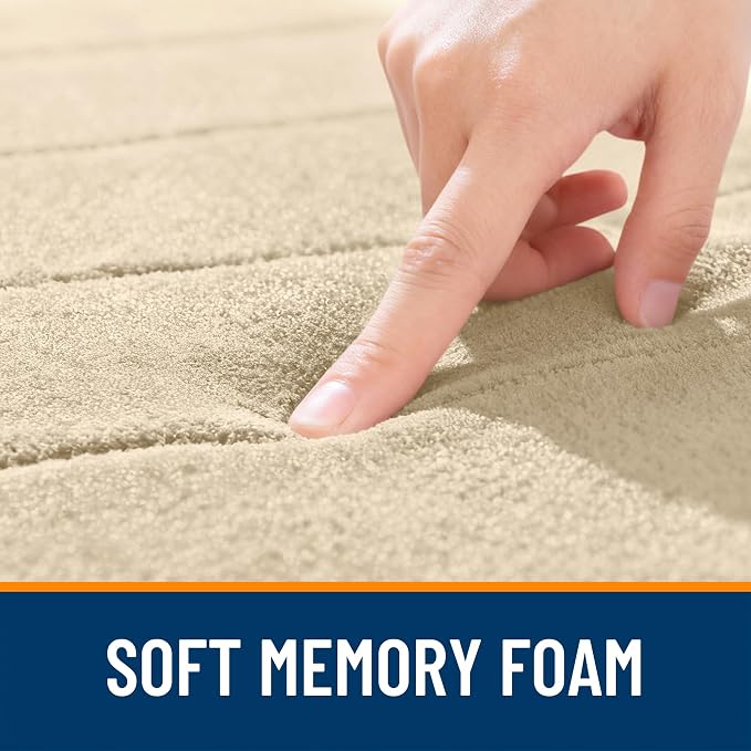 OLANLY Memory Foam Bath Mat 34x21, Super Soft Absorbent Bathroom Rugs, Quick Dry - Image 5