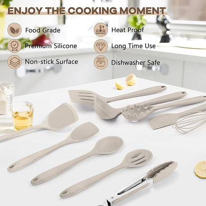 TeamFar Kitchen Cooking Utensils, 446°F Heat Resistant Kitchen Gadgets Tools - Image 7