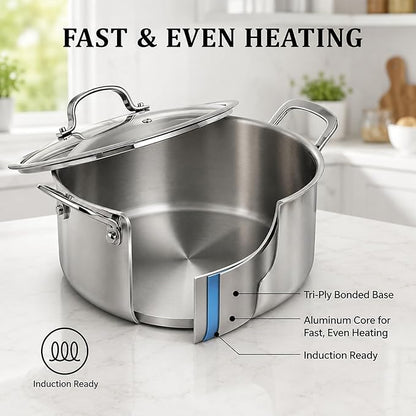 WANGYUANJI 7.3 QT Stainless Steel Stock Pot - Image 4