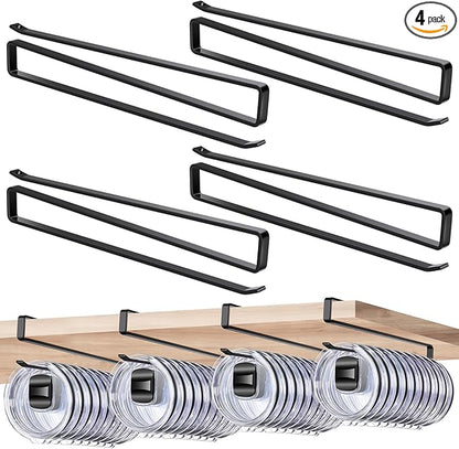 4 Pack Tumbler Lid Organizer, Cup Lid Holder Holds 12 Lids Each Under Cabinet by Unknown