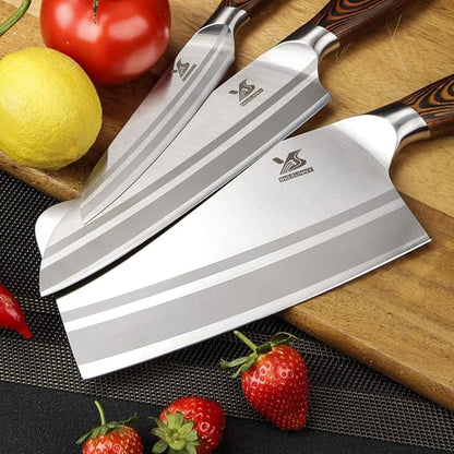 MSY BIGSUNNY 9pcs Knife Block Set, German Steel Kitchen Knife Set - Image 9