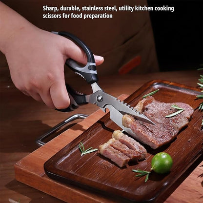 BoFuYuan Kitchen Scissors, 9-Inch Heavy Duty Multipurpose Food Cutting Shears - Image 7