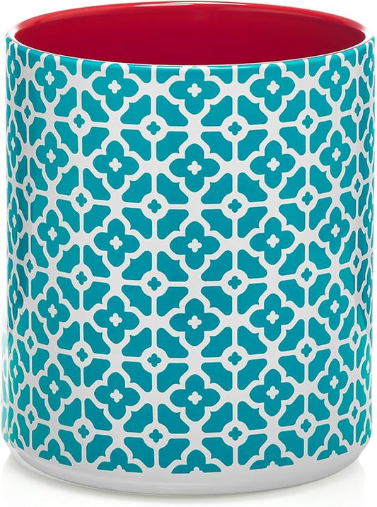 DOWAN Colorful Large Utensil Holder, 7.2" x 6.2" Ceramic Kitchen Utensil Holder by DOWAN