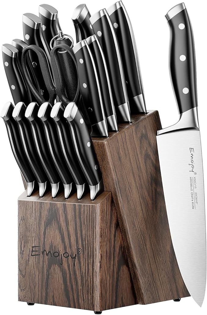 Emojoy Knife Set, 18-Piece Kitchen Knife Set by EMOJOY