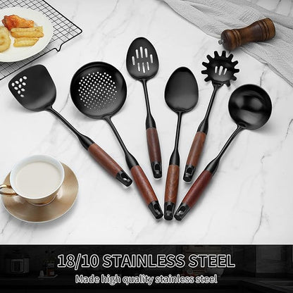 Izurok 18/10 Stainless Steel Kitchen Utensils Set, 6 Piece Cooking Utensils - Image 6