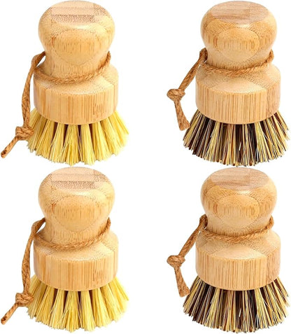 Bamboo Dish Brush Set, Dish Brushes, Durable Wood Dishes Scrub Brush, Natural by Aisuly