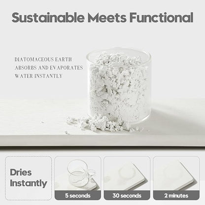 2PCS 10"x 5" Large Bathroom Sink Vanity Trays, Water Absorbing Diatomite Stone - Image 3