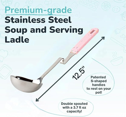Souper Cubes + Lori Greiner No Mess Stainless Steel Soup Ladle - Image 2