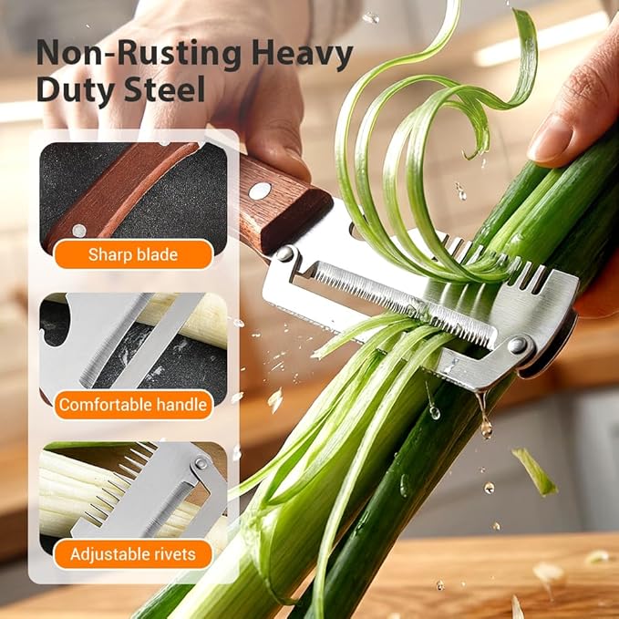2Pcs Multi-Functional Vegetable Peeler, Ultra-Sharp Stainless Steel Blade - Image 4