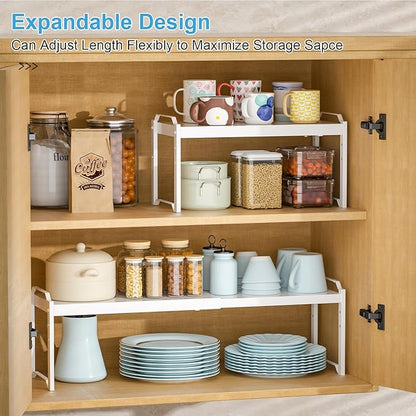 4 Pack Kitchen Cabinet Shelves Organizers, Kitchen Counter Storage Shelf Spice - Image 3