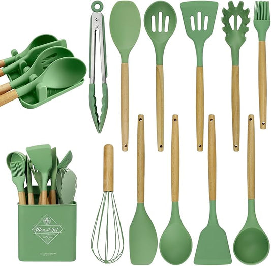 MYKUJA Silicone Cooking Utensils Set, Heat Resistant Kitchen Utensils Set by MYKUJA