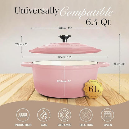 Nuovva Enamelled Cast Iron Dutch Oven Pot - Image 2