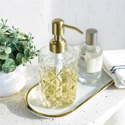 JASAI Diamond Design Glass Soap Dispenser - Image 5