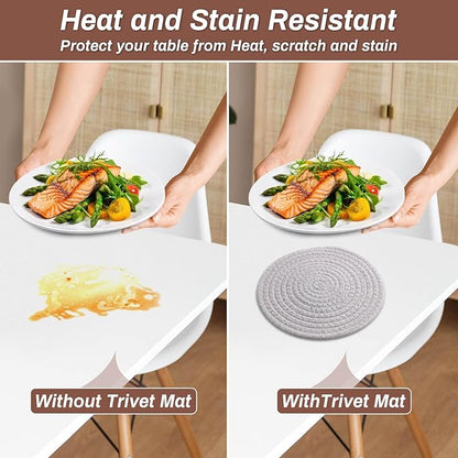 Billbotk 8'' Trivets Hot Dishes, Hot pots and Pans, 6 Heat Resistant Hot Pads - Image 5