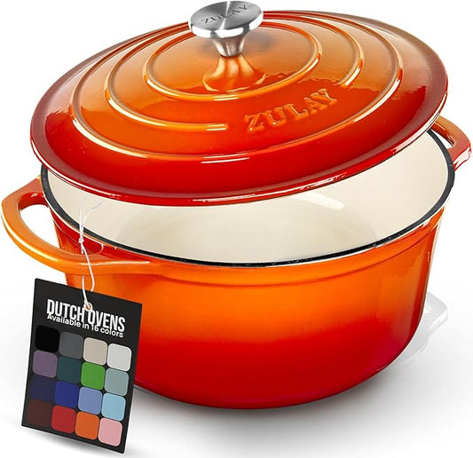 Zulay Kitchen 5 Quart Enameled Cast Iron Dutch Oven Pot by ZulayKitchen