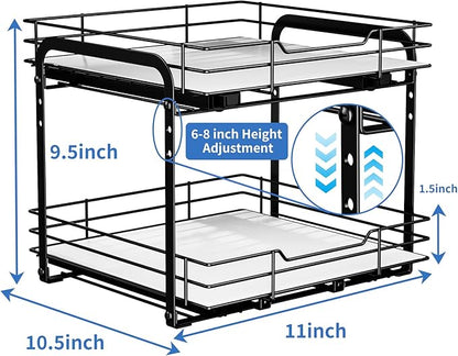 BOIVSHI 2-Tier Spice Rack Organizer, Pull Out Spice Rack - Image 6