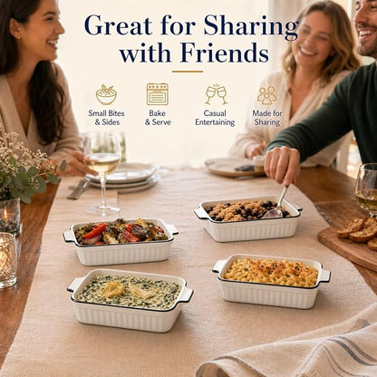 12 Oz Casserole Dish, Ceramic Baking Dishes Sets of 4, Small Casserole Dish - Image 8