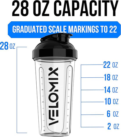 VELOMIX -2 Pack- 28 oz Protein Shaker Bottles - Image 4