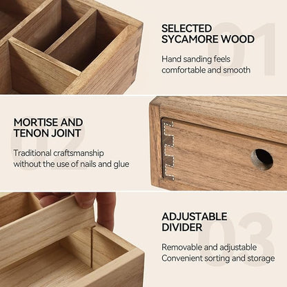 KIRIGEN Wooden Coffee Station Organizer 2-Piece Set - Image 5