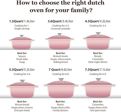 Overmont Enameled Cast Iron Dutch Oven - Image 7