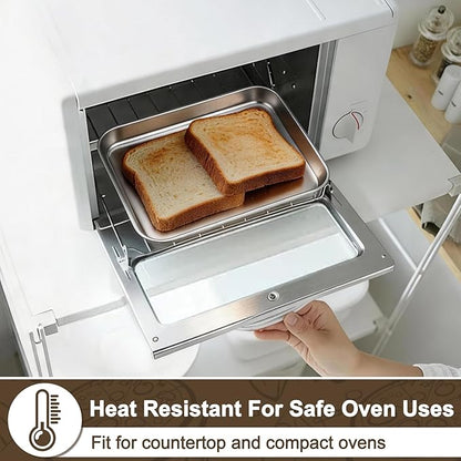 TeamFar Toaster Oven Tray, 6 Pack Stainless Steel Small Baking Sheet Pan Set - Image 4