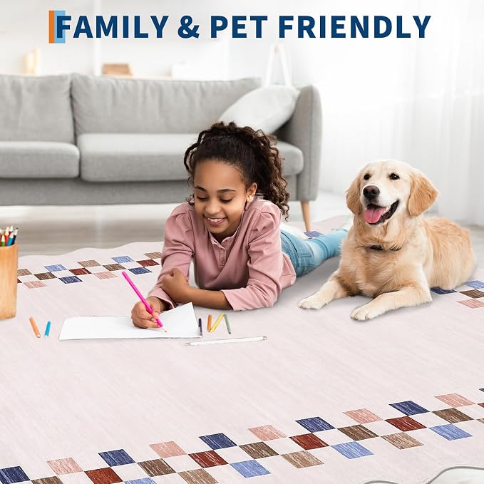 Rug Runners for Hallways 2x8 Washable Kitchen Runner Rug Non Slip Low Pile - Image 3