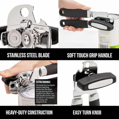 Can Opener Manual for Seniors Heavy Duty, Commercial Cans & Bottles Opener for - Image 4