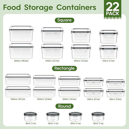 KEMETHY 44-Piece Food Storage Containers - Image 2