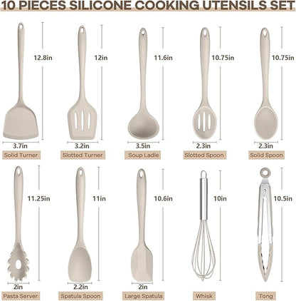 TeamFar Kitchen Cooking Utensils, 446°F Heat Resistant Kitchen Gadgets Tools - Image 2