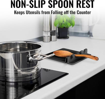 Zulay Kitchen Extra Large Silicone Utensil Rest - Image 4