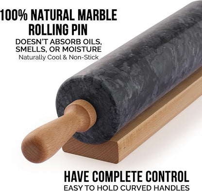 Zulay Kitchen 17-Inch Marble Rolling Pin - Image 4