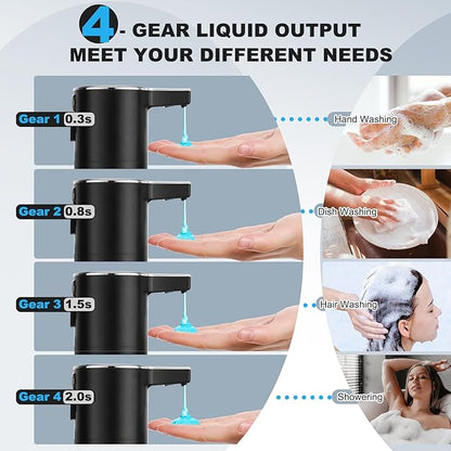 2 Pack Automatic Soap Dispenser: 13.52oz/400ml Wall Touchless Liquid - Image 4