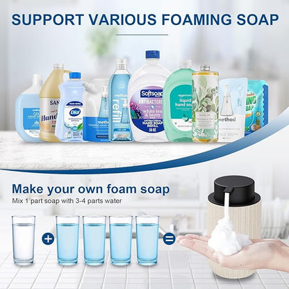 Ceramic Foaming Soap Dispenser, 12 oz Bathroom Foam Hand Soap Dispenser - Image 4
