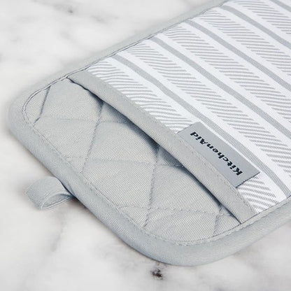 KitchenAid Albany Pot Holder 2-Pack Set, Matte Grey - Image 3