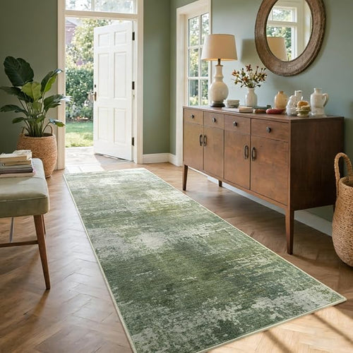 2x6 Ft Washable Runner Rug, Non-Slip Low Pile Hallway Kitchen Area Rug by Cuzwlovita