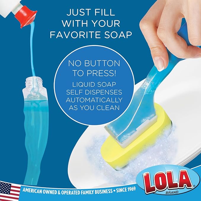 LOLA Soap Dispenser Dish Wand Sponge Head Refills, 12 Pack, Super Absorbent - Image 2