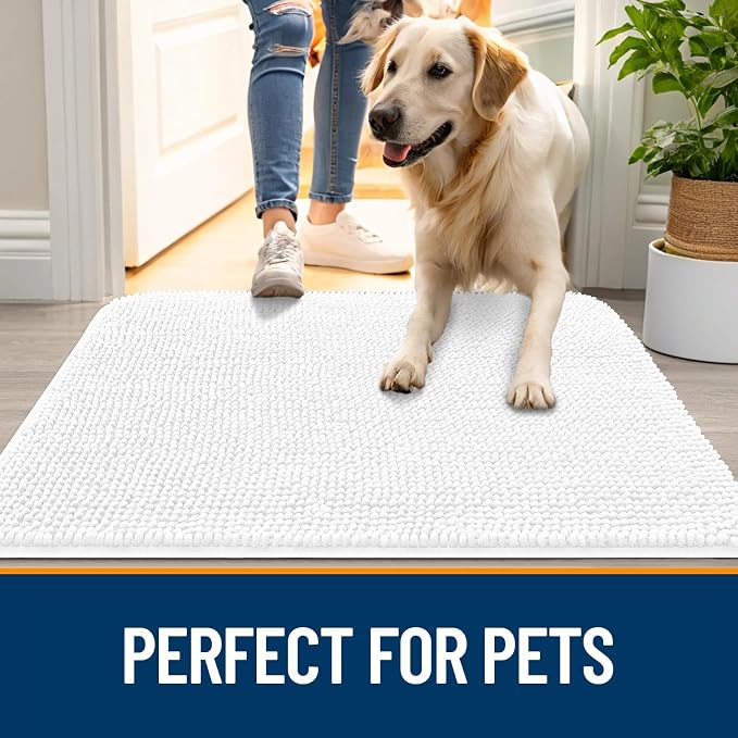 OLANLY Dog Door Mat for Muddy Paws 70x35, Absorbs Moisture and Dirt, Absorbent - Image 6
