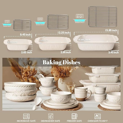 Artena Casserole Dishes For Oven, Ceramic Baking Dish, Large Lasagna Pan - Image 6