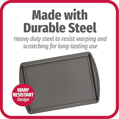 GoodCook Everyday Nonstick Carbon Steel 13” x 9” Baking Sheet Set, 3 Pack – - Image 4