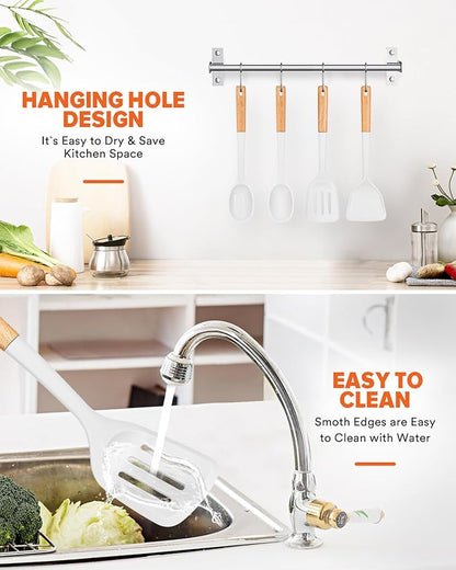 Silicone Cooking Utensils Set, Perfectly Angled - Image 6