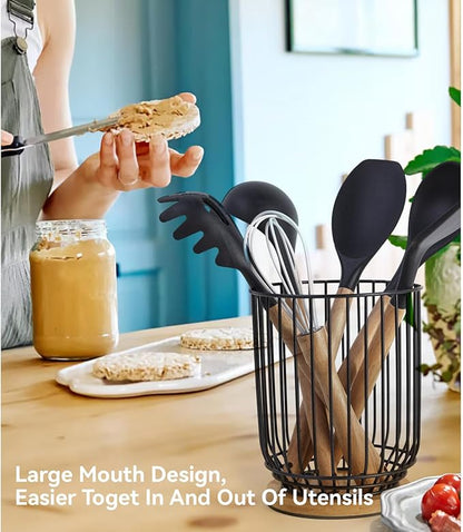 WDT Tool Utensil holder for Kitchen Counter，Large Utensils Holder For Farmhouse - Image 5