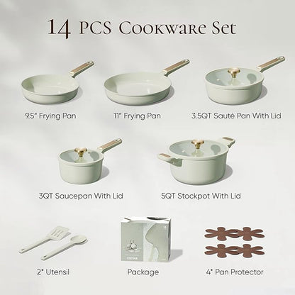 CAROTE Ceramic Cookware Set Nonstick, Non-Toxic & PFAS-Free, Dishwasher - Image 2