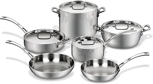 Cuisinart French Classic Tri-Ply Stainless 10-Piece Cookware Set by Cuisinart