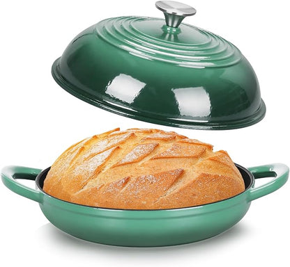 TeamFar Cast Iron Bread Dutch Oven, 6 Qt Enameled Dutch Oven Pot by TeamFar