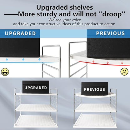 2 PACK Cabinet Organizer for Foil and Plastic Wrap- Divided Compartment Holder - Image 6