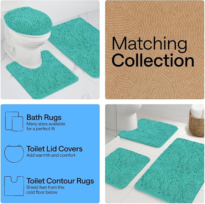 GORILLA GRIP Bath Rug Mat, Thick Soft Absorbent Chenille, Quick Dry Microfiber - Image 8
