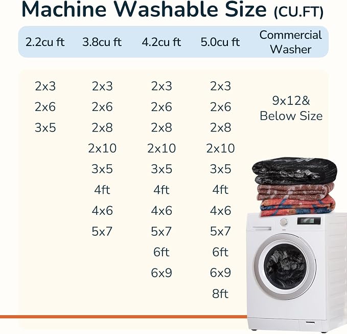 BESTSWEETIE Area Rug 8x10 Rug Machine Washable Non-Slip Low Pile Print Pattern - Image 4