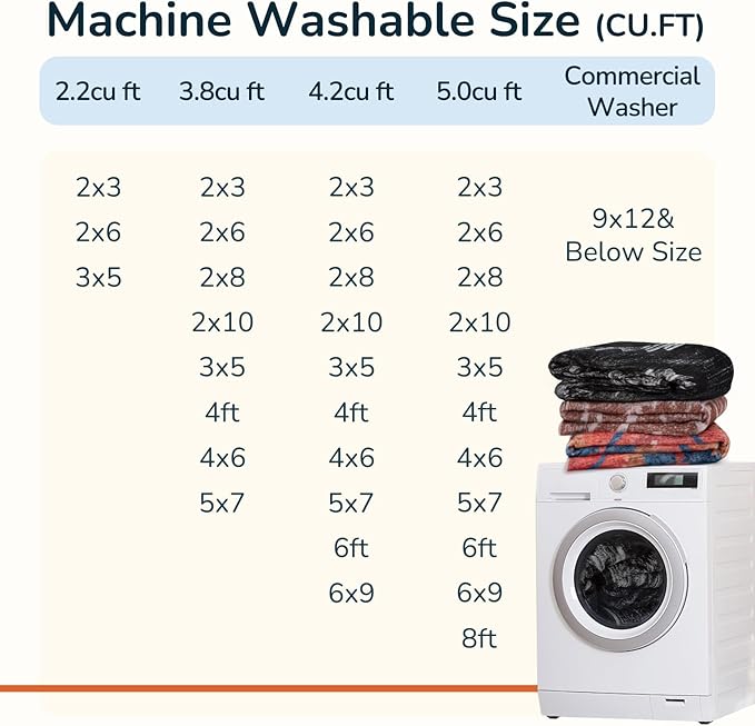 BESTSWEETIE Area Rug 8x10 Rug Machine Washable Non-Slip Low Pile Print Pattern - Image 5